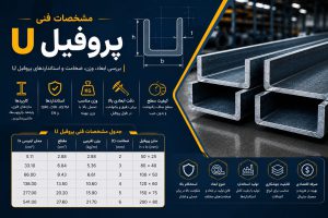 جدول مشخصات فنی پروفیل U